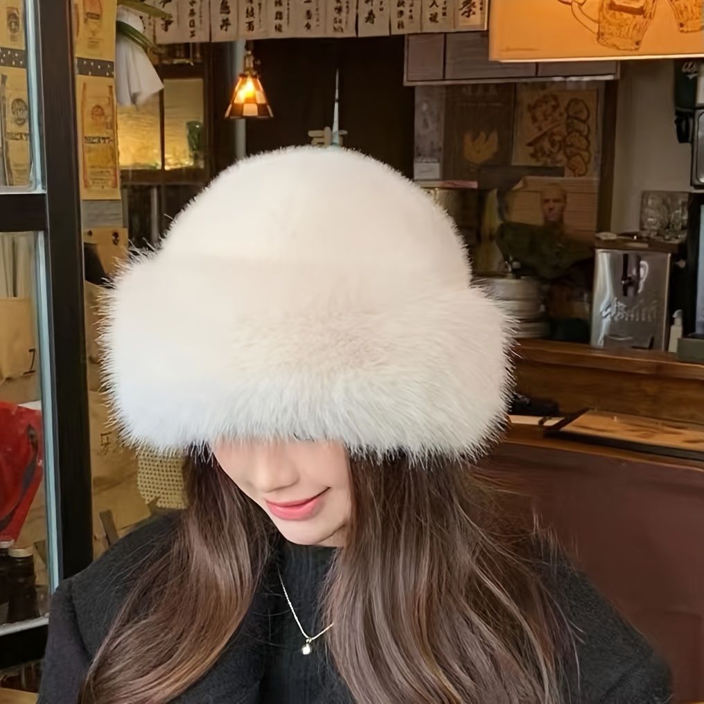 

Chic Mink Fur Beanie For Women - Cozy & Warm, Fall/winter , , Plush