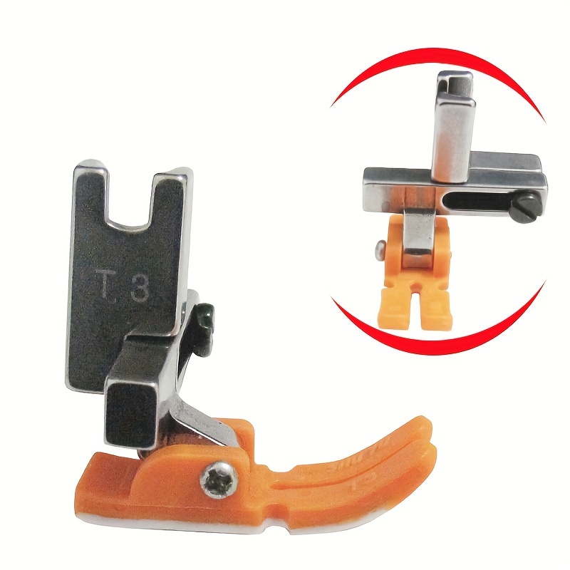

1pc Plastic Universal Presser Foot #t3 Three-in-one Multifunctional Presser Foot Adjustable Left And Right Unilateral Presser Foot For Flat Car Sewing Machine