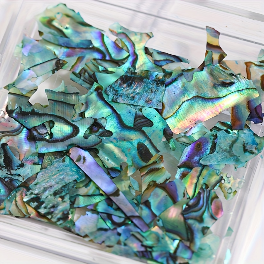Natural Abalone Shell Fragments for DIY Nail Art and Crafts