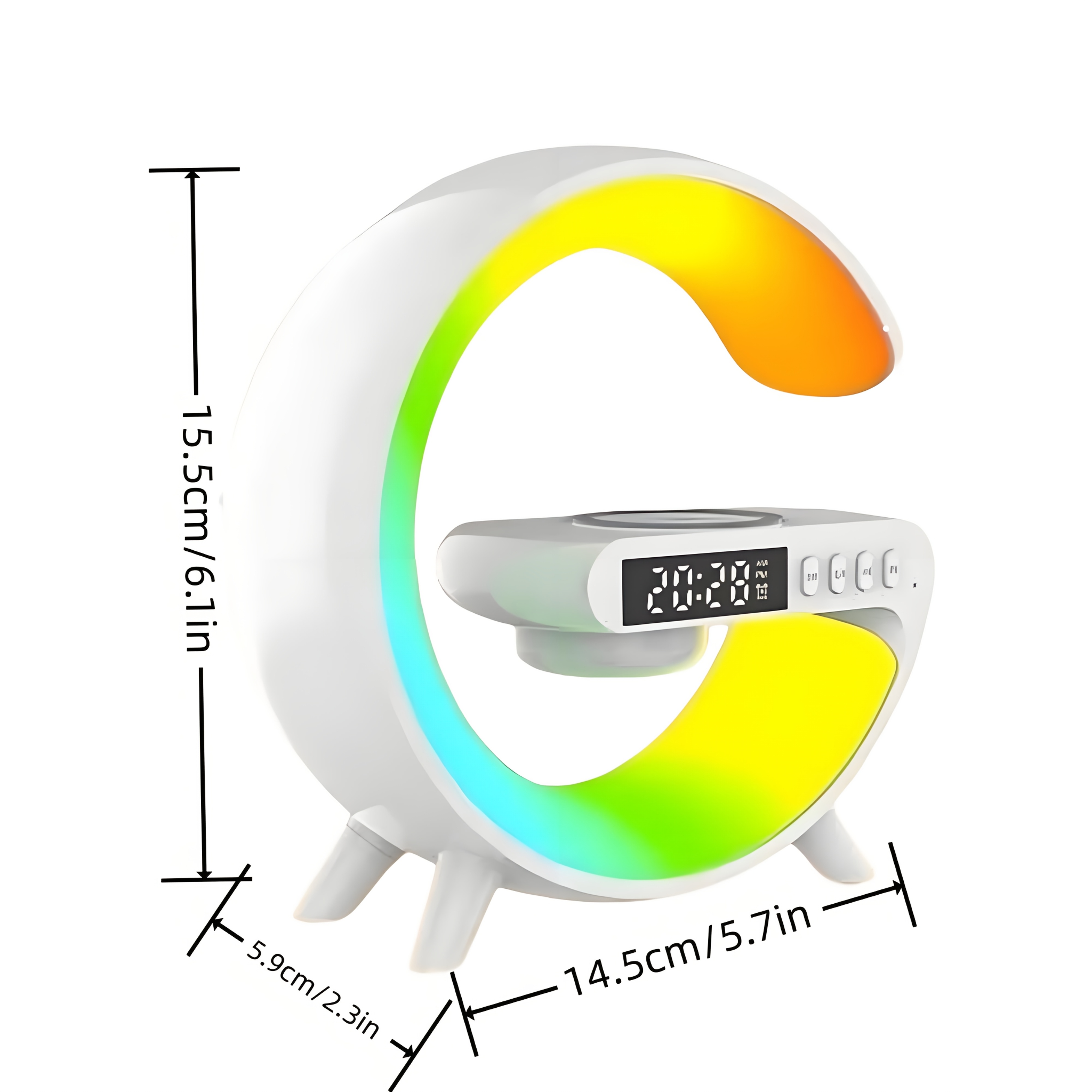 Alternative view of Una lámpara RGB multifuncional con varios modos de iluminación, que incluye carga inalámbrica, una función de…