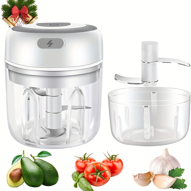 

1pc 1set Wireless Portable Electric Food Chopper, Mini Electric Garlic Crusher, Upgrade Your Kitchen With This Powerful Electric Garlic Chopper - 100/250ml Usb Meat Grinder & Masher!