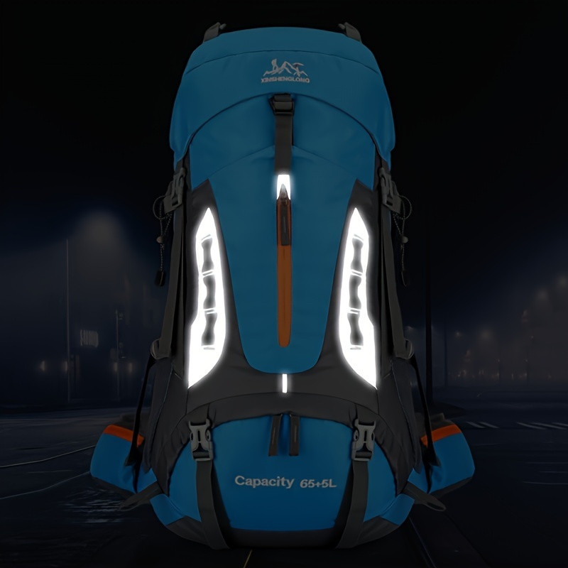 Men's Large Capacity Multi-functional Backpack For Camping Fishing Hiking Outdoors Survival Fans, 18.49gal