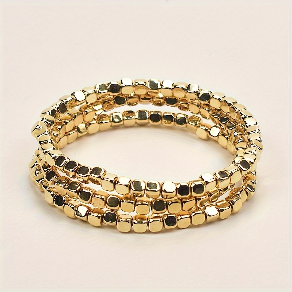TEMU 3pcs/set Spring Bracelet Bohemian Elegant Women' Stackable Bracelet Set - Or As A Gift For A Friend