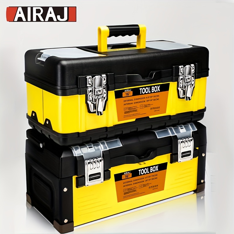 

Airaj Thickened Iron Toolbox, Large, Medium, And Small Household Hardware Iron Tool Box, , Portable Storage