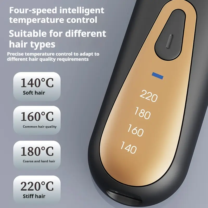 mini portable hair straightener 4 temperature controls rechargeable usb compact and travel friendly for women 6