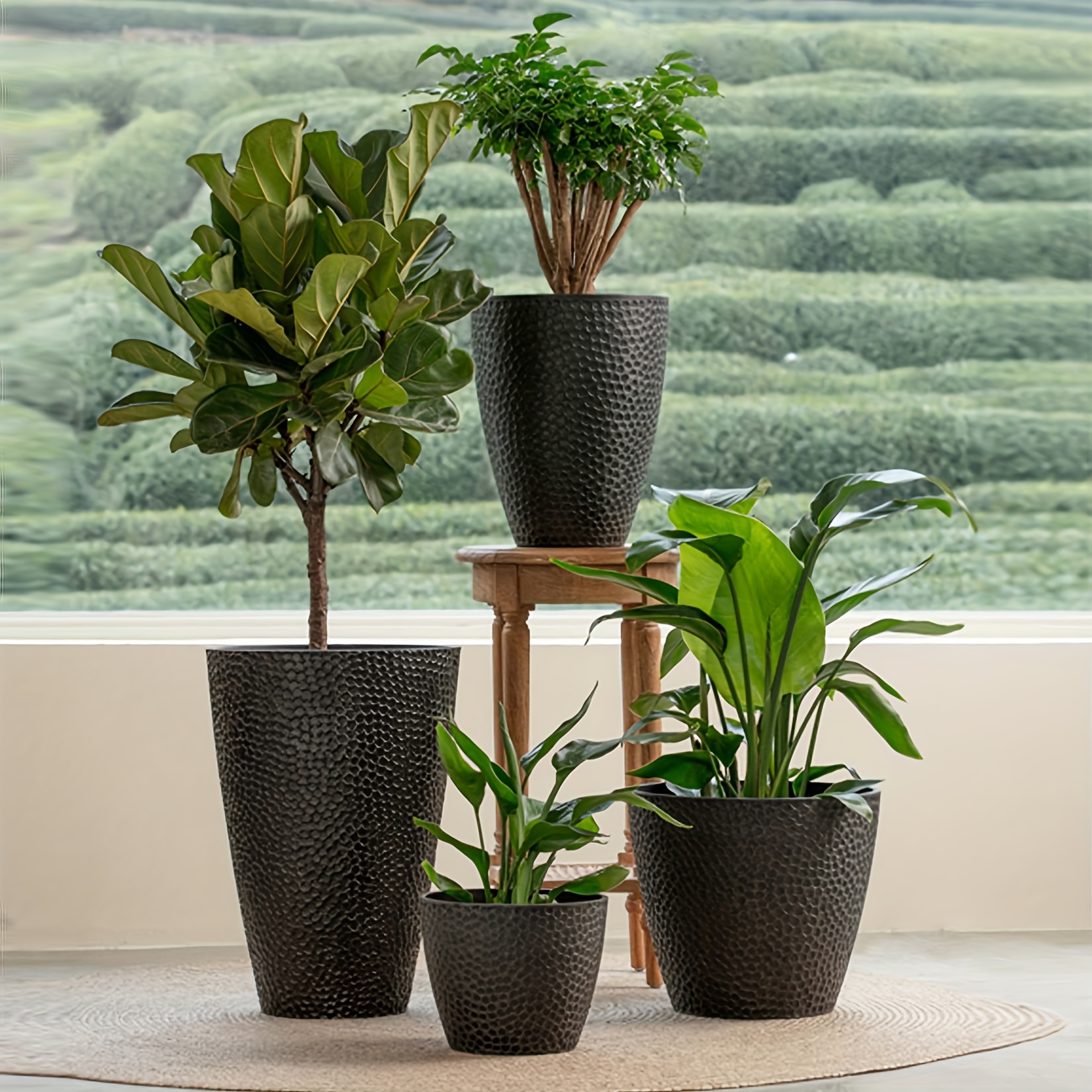 modern pot plants LE TAUCI 12 Inch Pot for Plants, Ceramic Large Planter for Indoor Plan –  LETAUCI