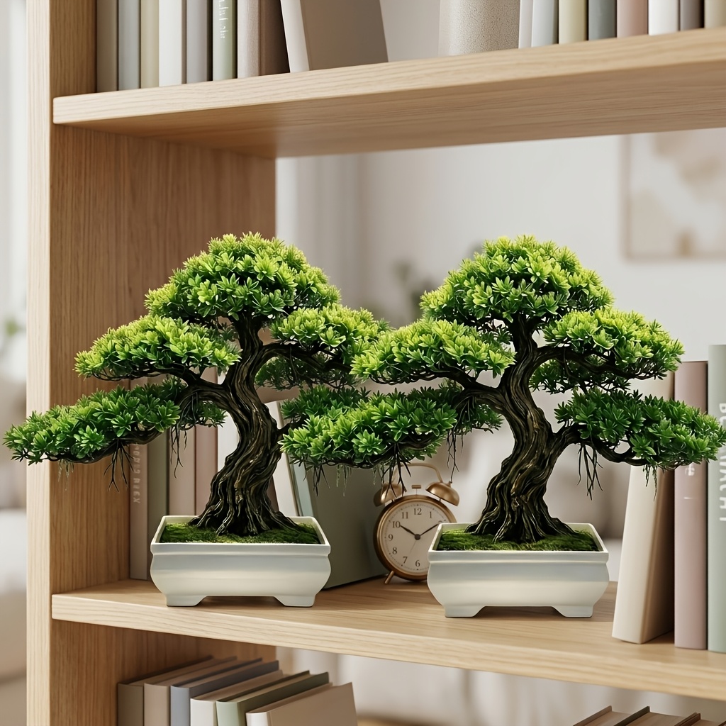 2er set neue lebensechte künstliche bonsai bäume einladenden
