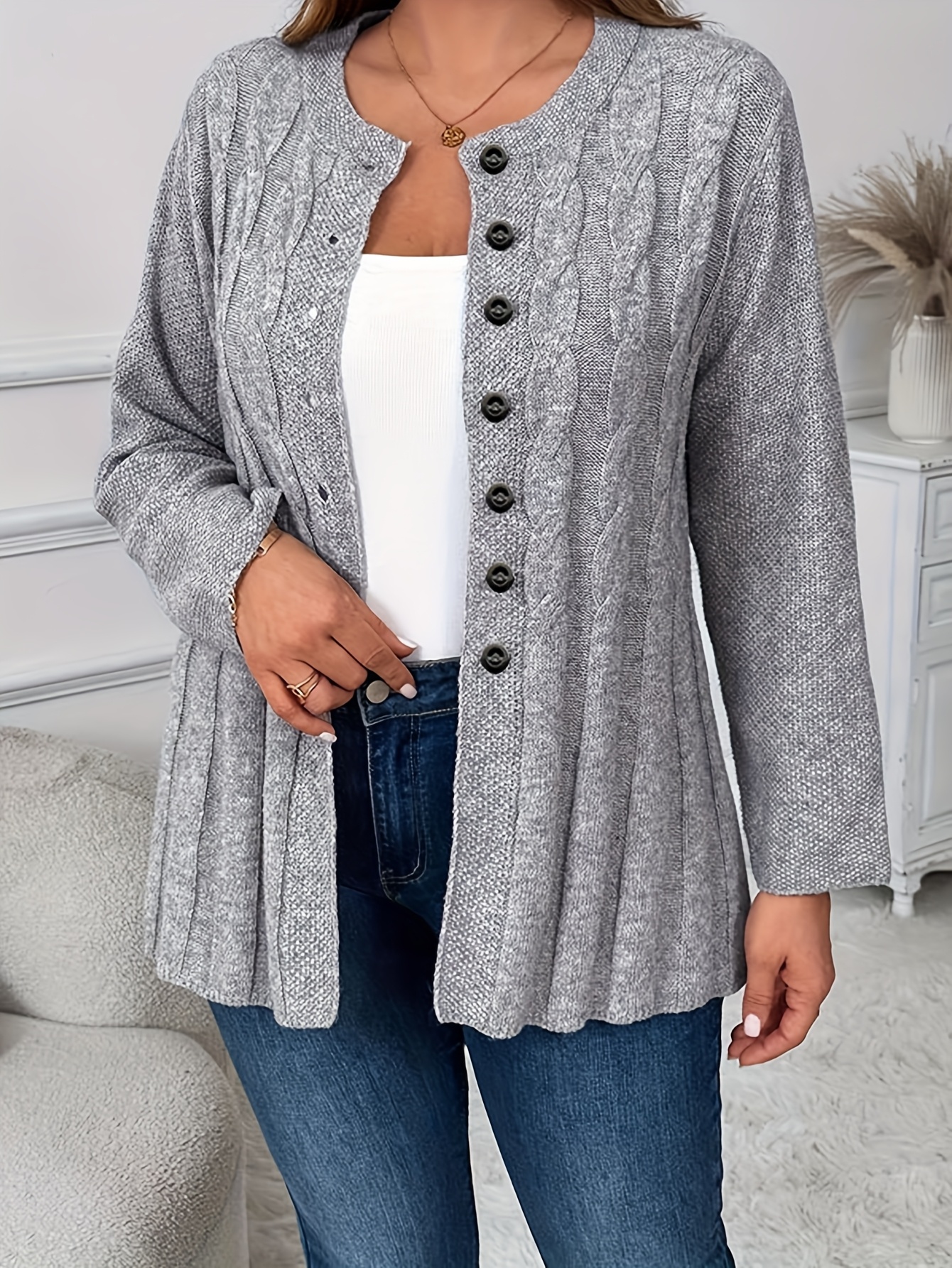 plus size plus size womens casual cardigan a versatile and   for autumn and winter