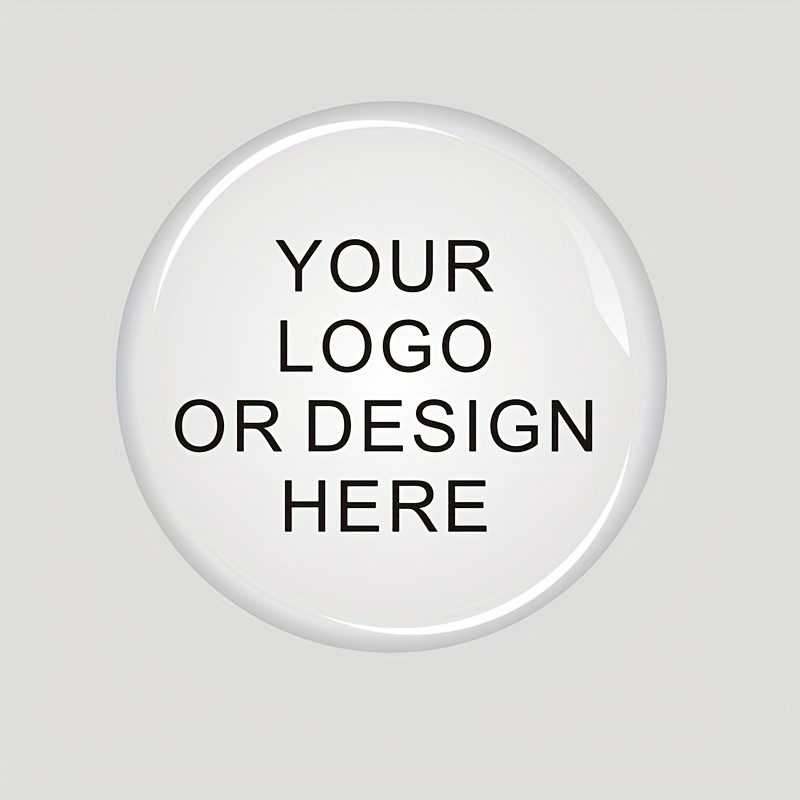 Image of 100pcs Pack Custom Personalized Logo/text/picture Stickers Suitable For Plastic Surfaces - Gloss Round Resin Labels, , For Crafts, Gifts,, Labels (cost-effective)