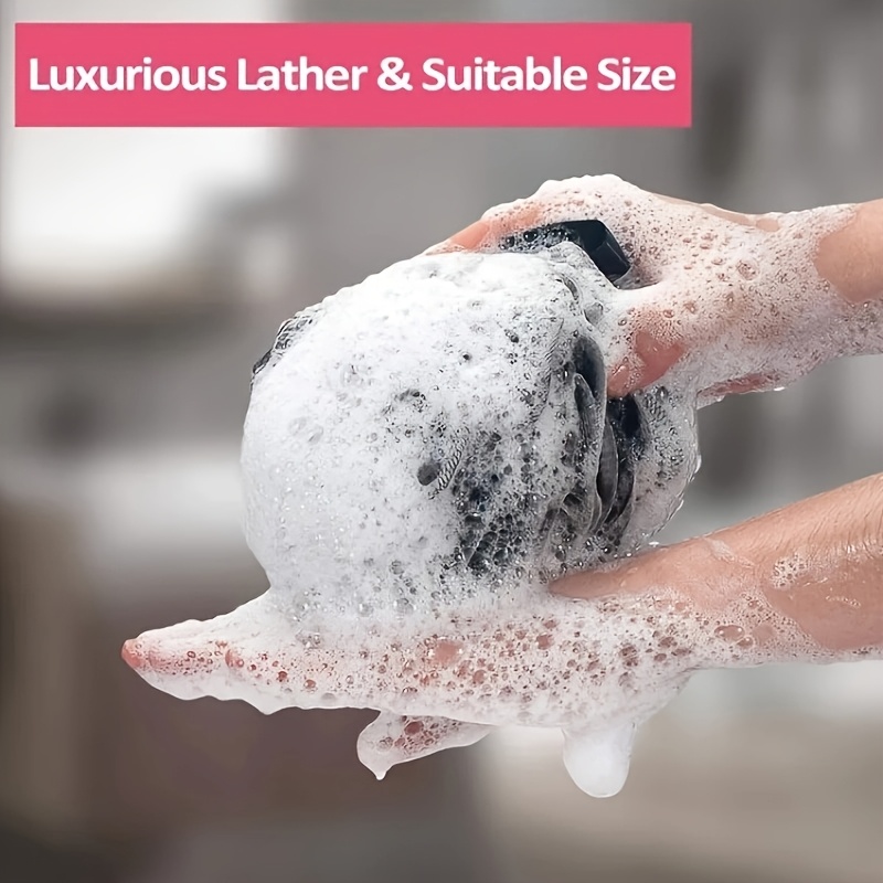 Exfoliating Shower Gloves & Mesh Pouf Loofahs for Deep Cleansing