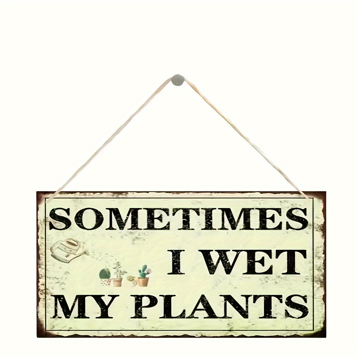 

Contemporary Wooden Hanging Sign "sometimes I " - Ideal Gift For Plant Lovers, Home & Garden Decor, No Electricity Needed, Featherless