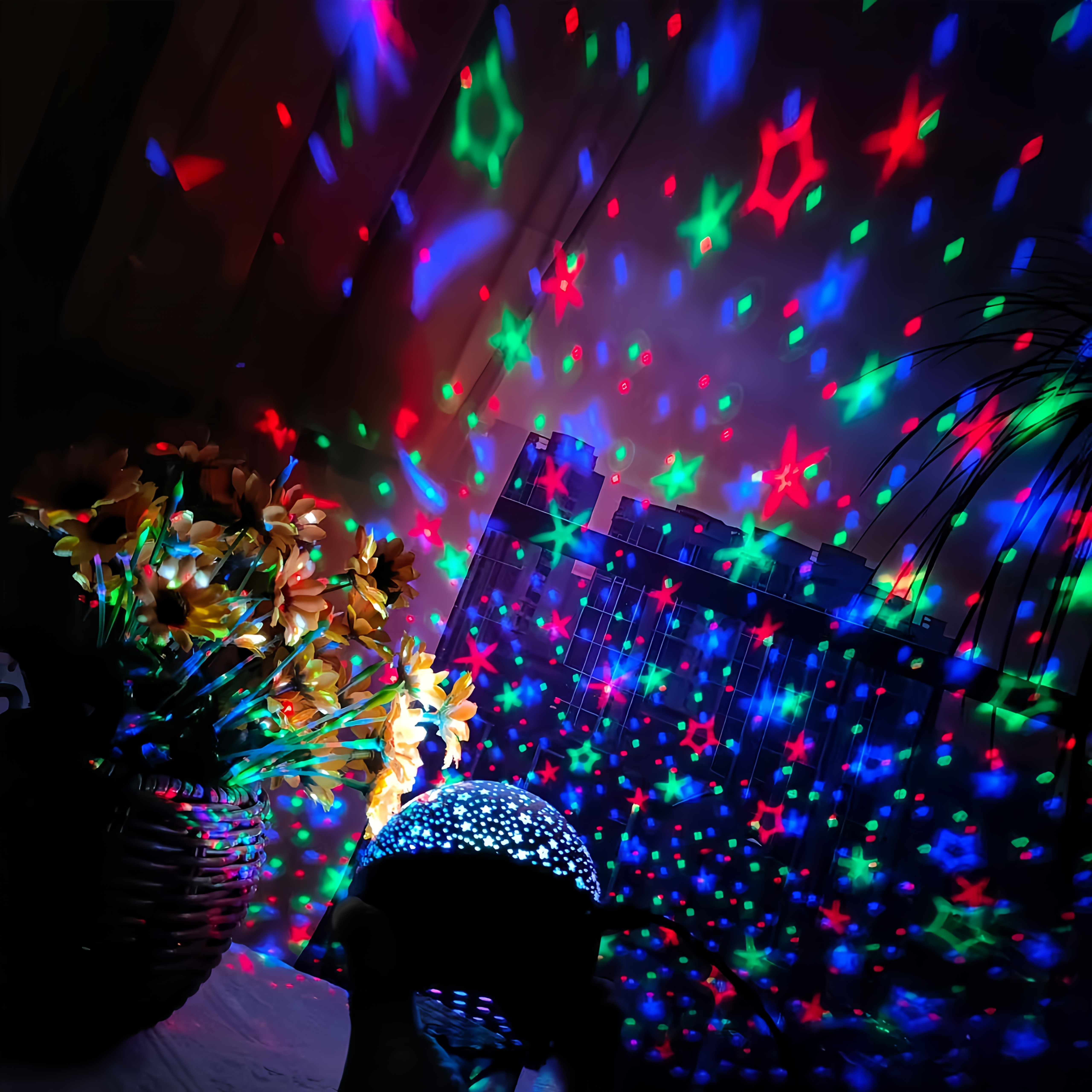 TEMU Upgraded Usb Black Starry Sky Moon Projection Mood Light / Room Decor Light / Universe Night Light, Easter Ramadan Decoration, Bedroom Decor,