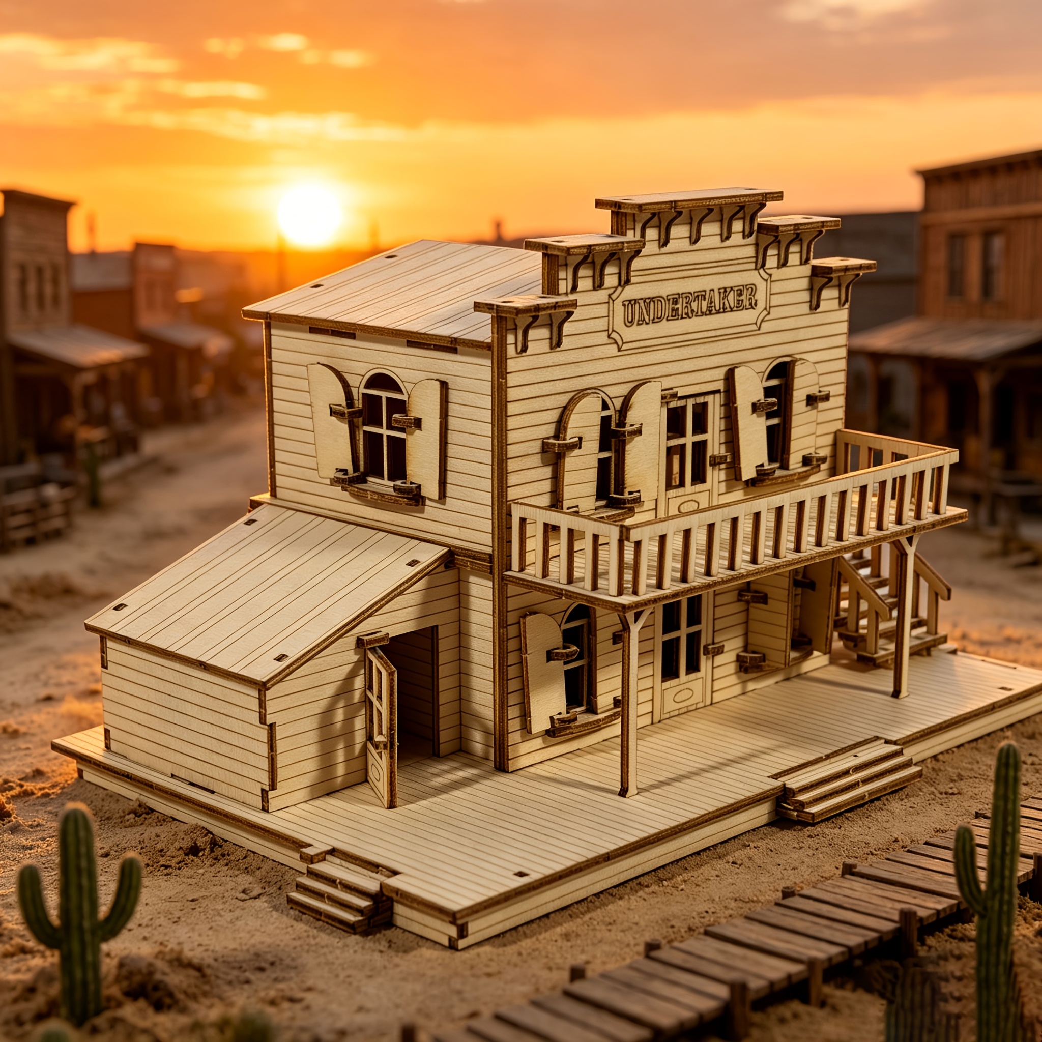 3D Wooden Puzzle: Funeral Home Log Cabin Kit