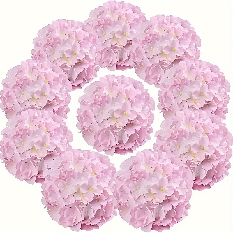 15pcs Artificial Hydrangea Flowers With Realistic & Stems - Dense Buds For Full Bouquets, Suitable For Weddings,, Seasonal Events - Plastic Fake Flowers For Centerpieces, Arrangements (no Container)