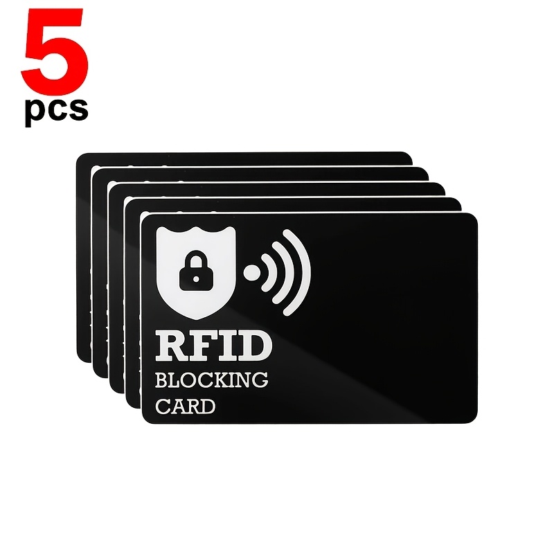 Image of 10/5pcs Cards, Rfid Blocking Premium Nfc Card Passport Protector Blocker Set For , Design Perfectly Fits /purse