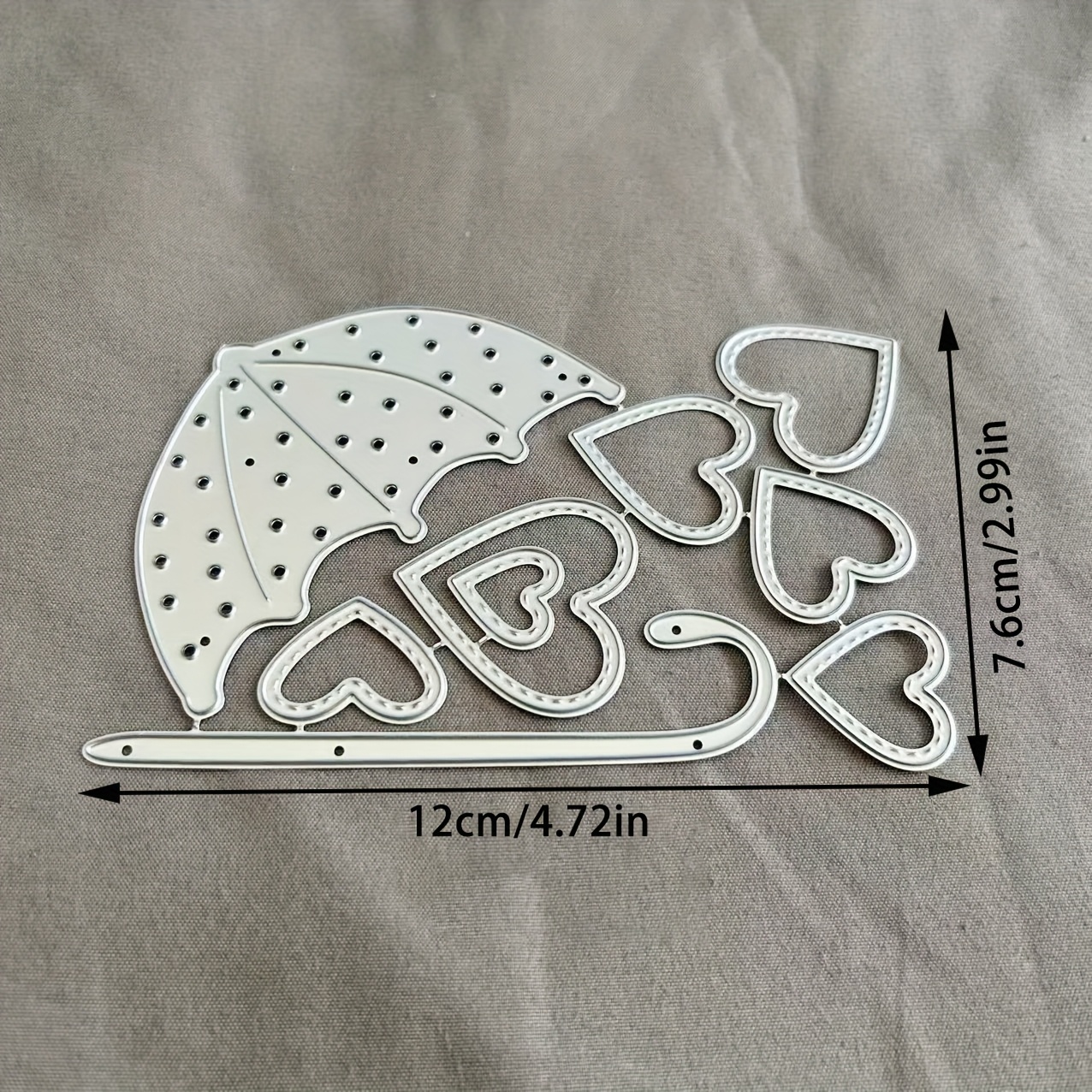 TEMU Tagliabordi in Metallo Amore e Ombrello, Fustelle per Decorazione Scrapbooking Fai-da-te, Stencil per Creazione di Biglietti d', Adatti per la