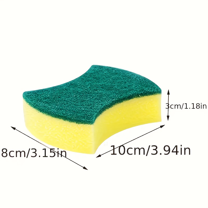 10 12 24pcs multi purpose kitchen sponges   absorbent removes rust and grease from pots dishes     double layer design with abrasive fibers for   details 0