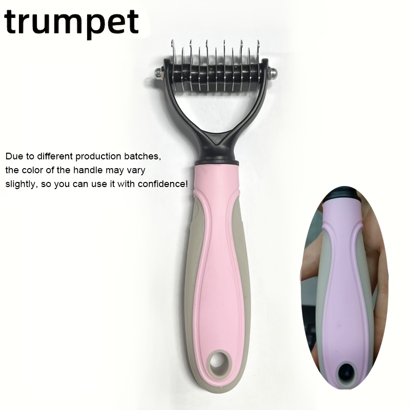 TEMU Peigne à démêler pour animaux - Outil de toilettage pour chiens, brosse à démêler pour chats, peigne de toilettage double face pour animaux