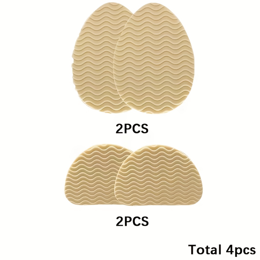 Image of 4pcs Non-slip Rubber Shoe Sole Pads - High-traction Adhesive Inserts For Stability, Noise And Protective Insoles For Shoes And Boots, Stability Shoes | Flexible Shoe Inserts | Soft Sole Material