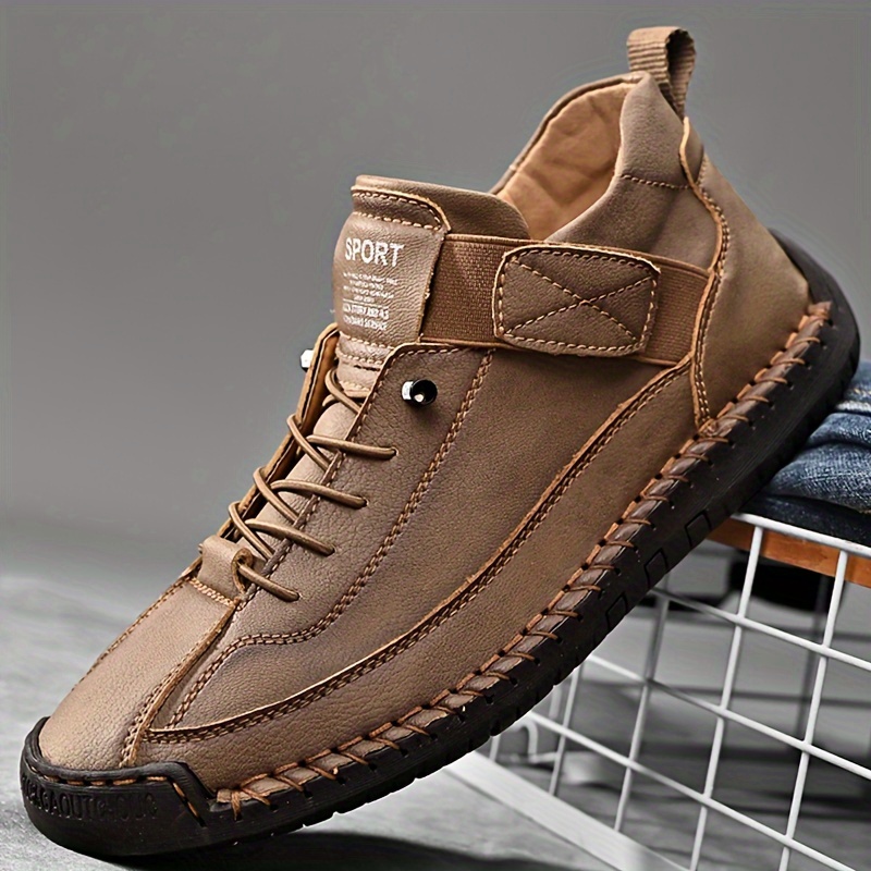 mens lace sneakers casual ankle high walking shoes - Temu display picture 3