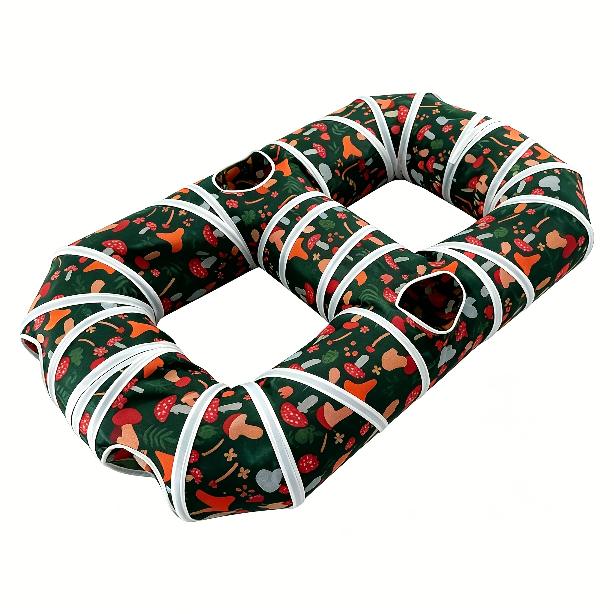 TEMU Cat Tunnel Foldable Tube, 8-shaped Interactive Cat Tunnel With Peekaboo Hole And Hanging Ball, Durable Pet Toy For Cats, Kittens, Puppies,