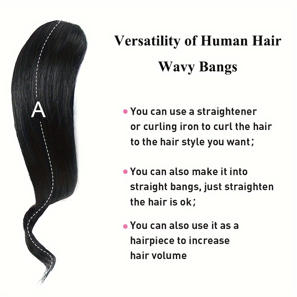 side hair bangs 100 human hair clip in hair extensions elegant for daily use cosplay party hair bangs valentine gift   gender women   body wave hair material human hair details 1