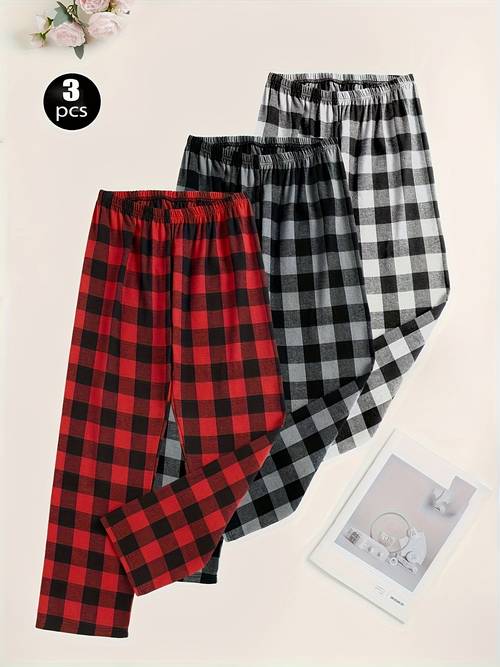 mens 3pcs print pajama pants set