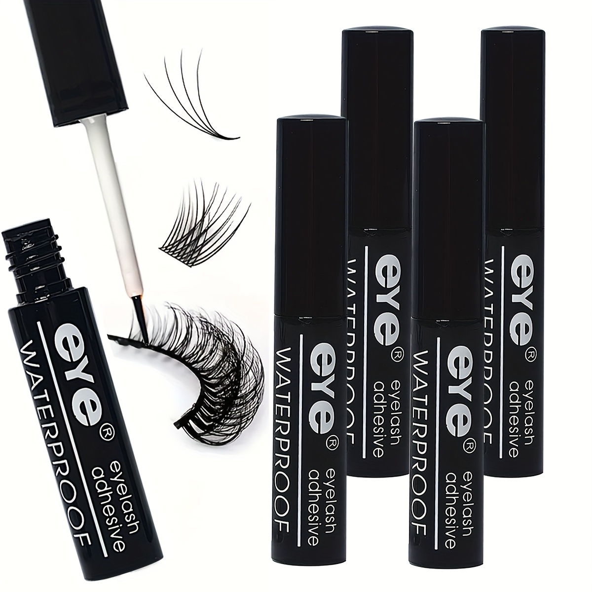 4-pack Black Eyelash Glue, , Quick-drying, Easy To Apply, Waterproof And Long-lasting False Eyelash Adhesive, Suitable For Halloween, Black Friday, Christmas