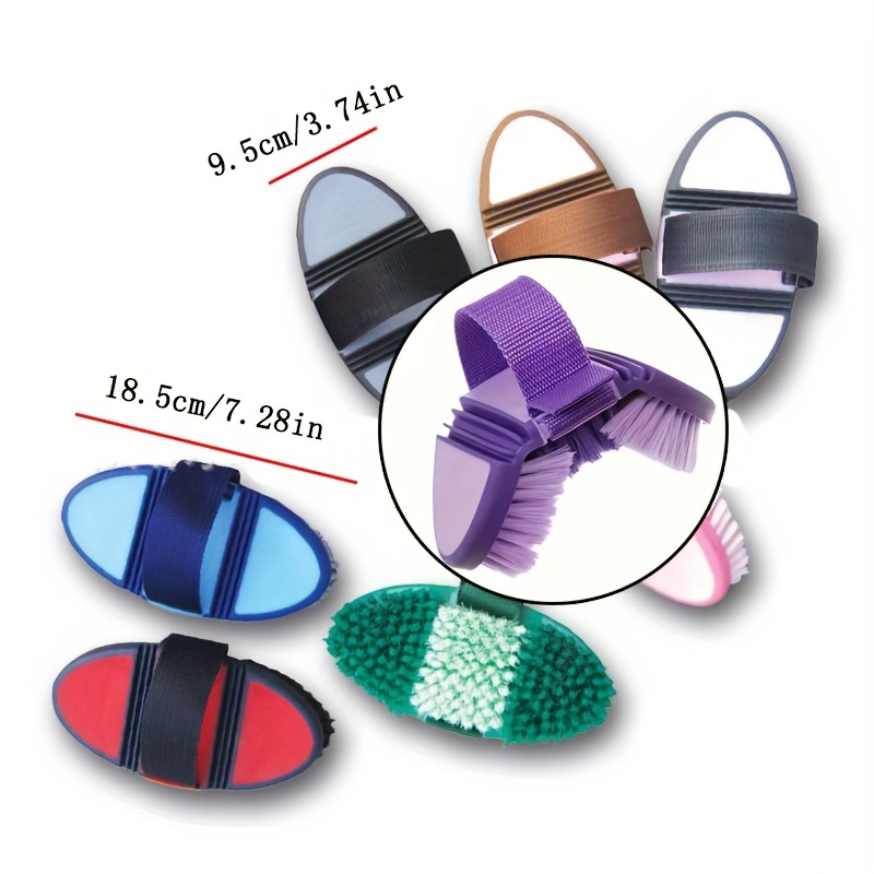 1pc Random Color Versatile Soft Bristle Horse Brush - Bendable, Multi-Angle Grooming Tool for Horses, Cows - Ideal for Bathing and Cleaning