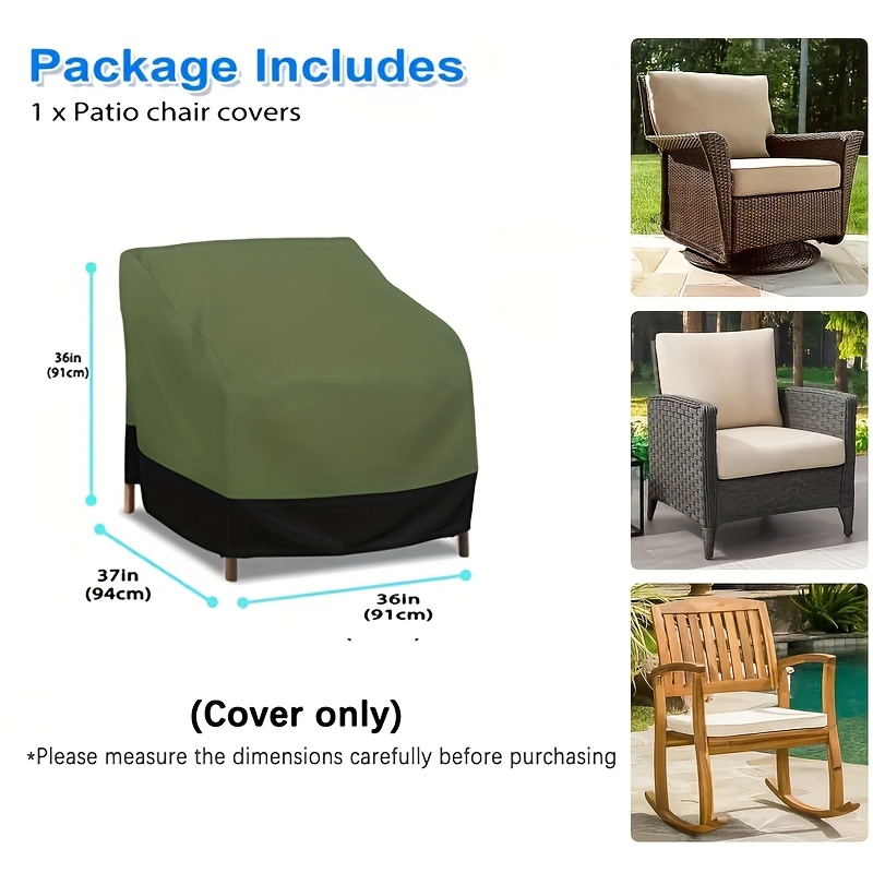 Image of 1-pack Fashion Mixed Color Patio Sofa Cover, Heavy-duty Tear-resistant Fabric, Wind-resistant Design, Protects Outdoor Furniture