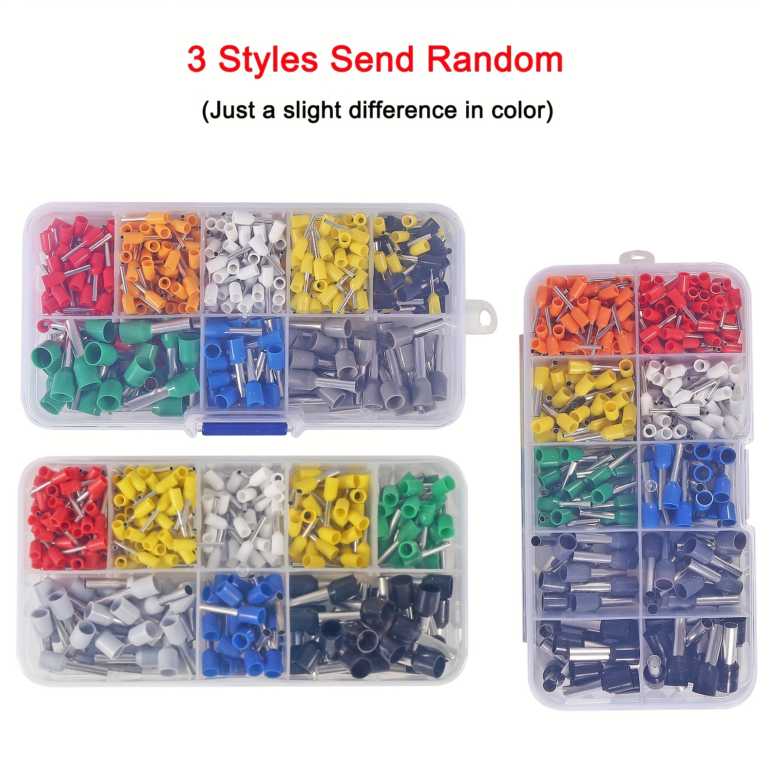 400pcs Tubular Crimp Terminals Wire Insulated Block Cord End Connector Electrical Tube Terminal 0-36v
