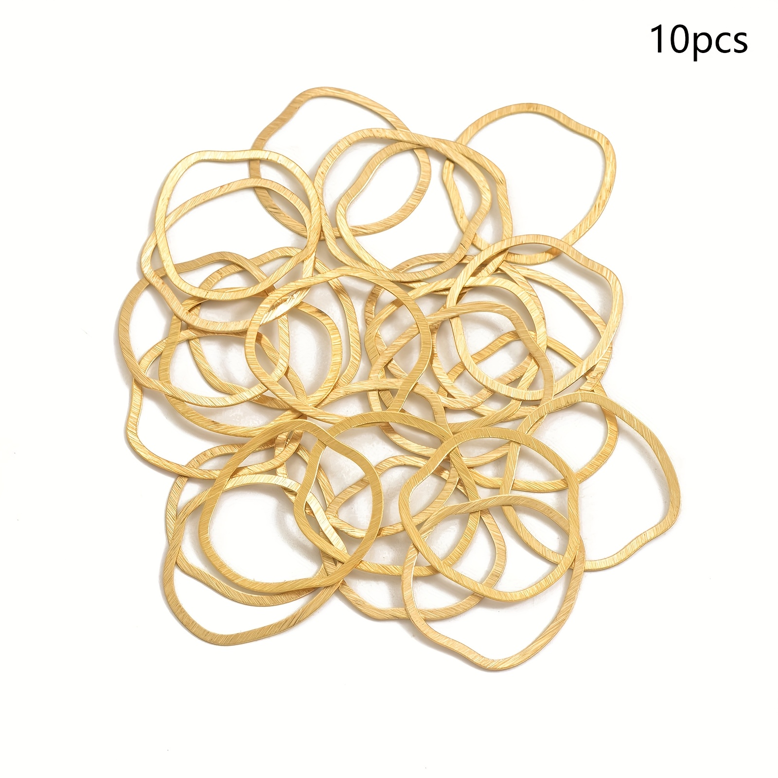 E-shop 10 Stück Antike Messingähnliche Metallringe - Unregelmäßige Geometrische Creolen für Schmuckherstellung, Böhmische, Moderne, Minimalistische