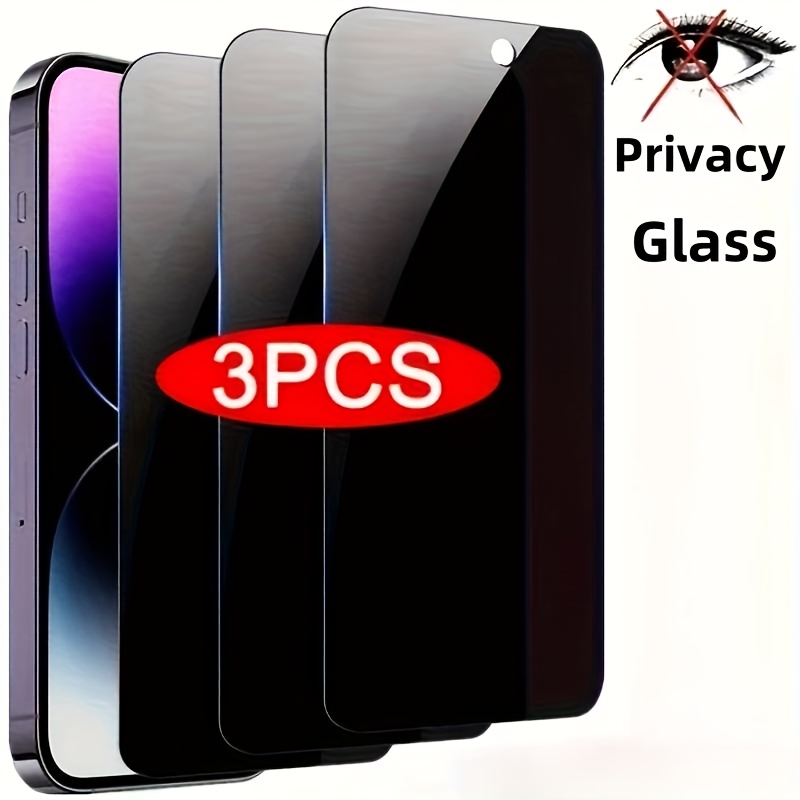 3pcs Full Cover Privacy Screen Protector for iPhone 11 12 13 PRO MAX Privacy Glass for iPhone 14 Pro 15 Pro Max Tempered Glass On The For iPhone 14 Plus 15 Plus Glass Film Privacy