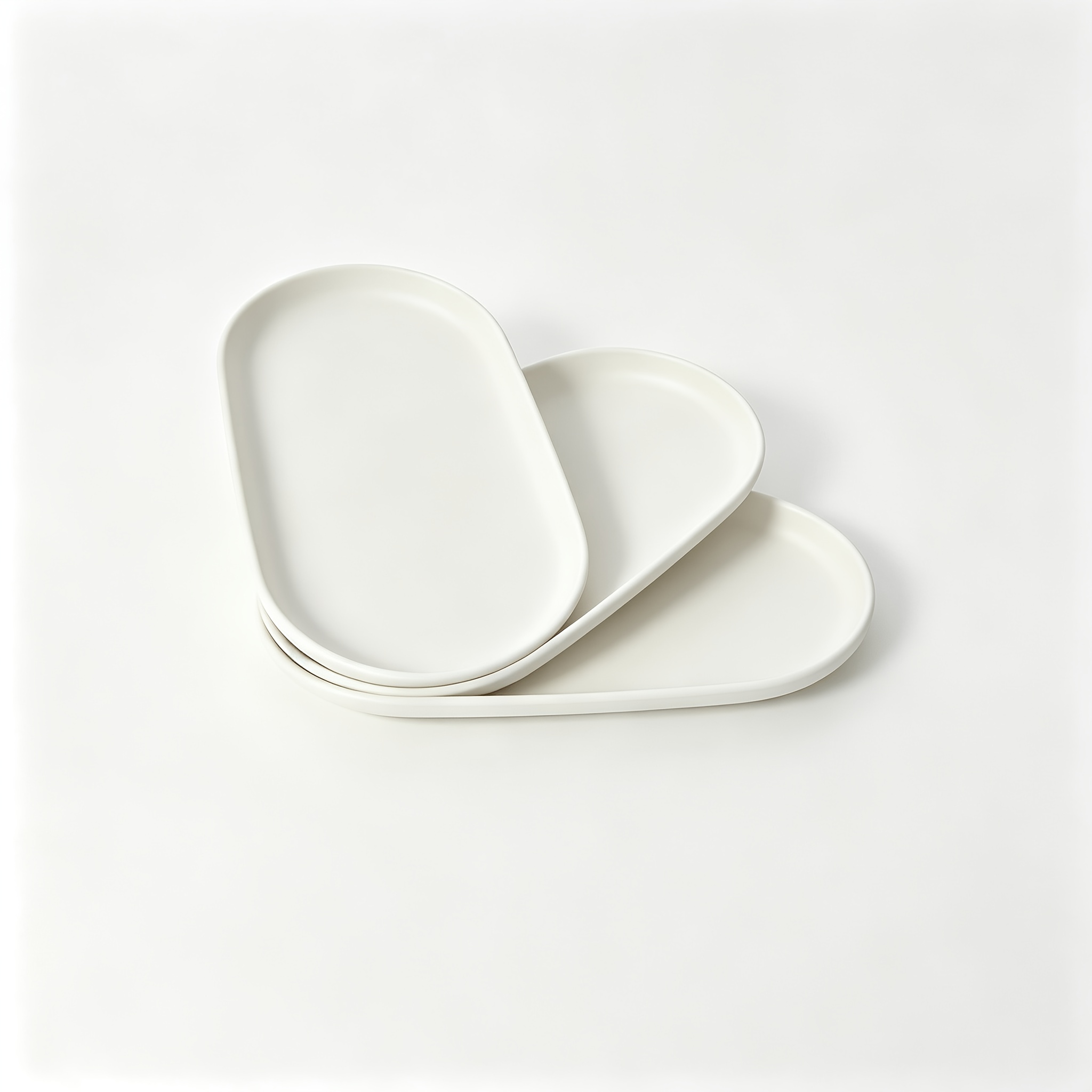 TEMU Oval Matte Plastic Tray, Small 9.5in Plastic Tray, Suitable For Coffee Cups, Desserts, Breakfast And Afternoon Tea. , Rounded Non-hurting. Easy