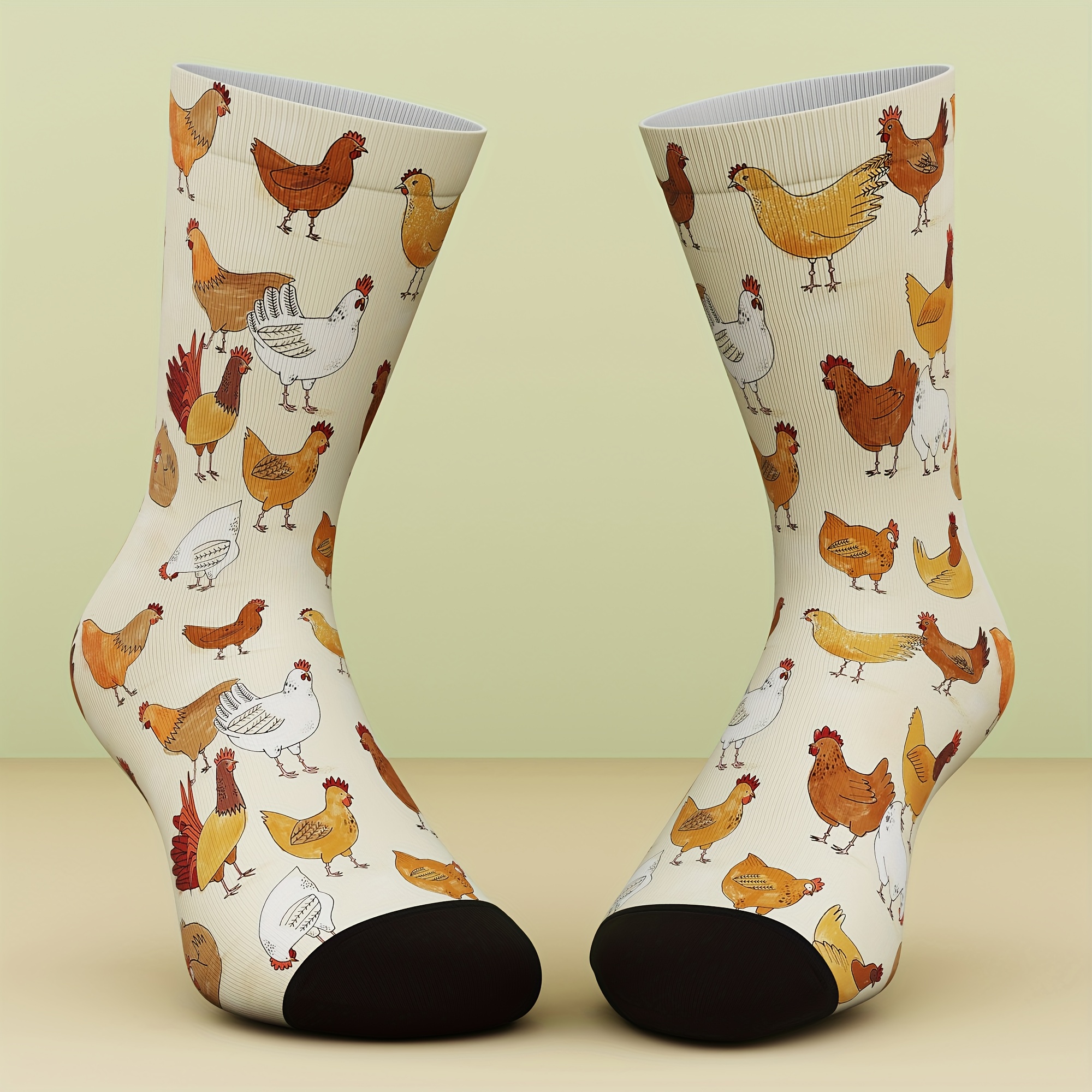 Image of 1 Pair Of Unisex Socks, Creative Patterns, Fun And Fashionable, Comfortable And Breathable, Suitable For Outdoor Sports, , Sock Gift, 3d Digital Printing Technology