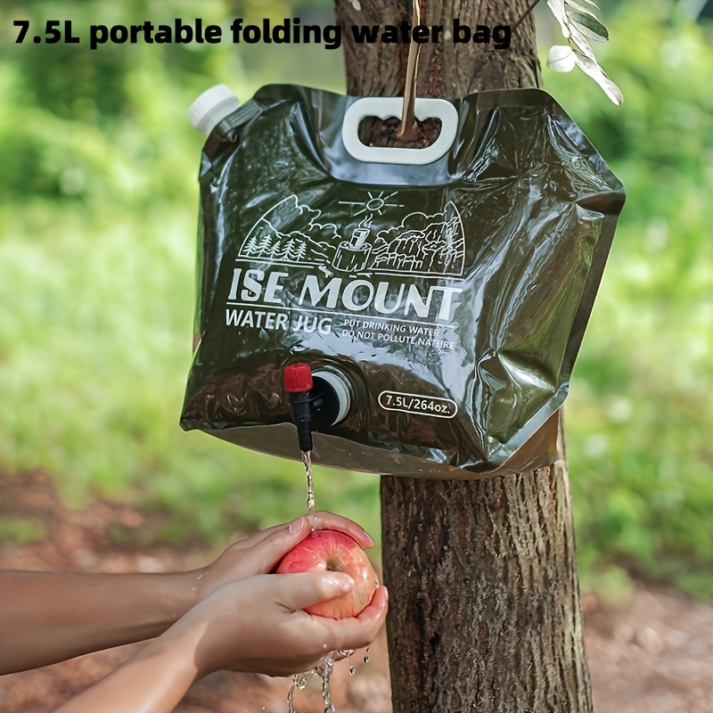 

1pc Outdoor 7.5l Folding Water Storage Bag, Large Capacity Portable Water Bag For Camping Hiking