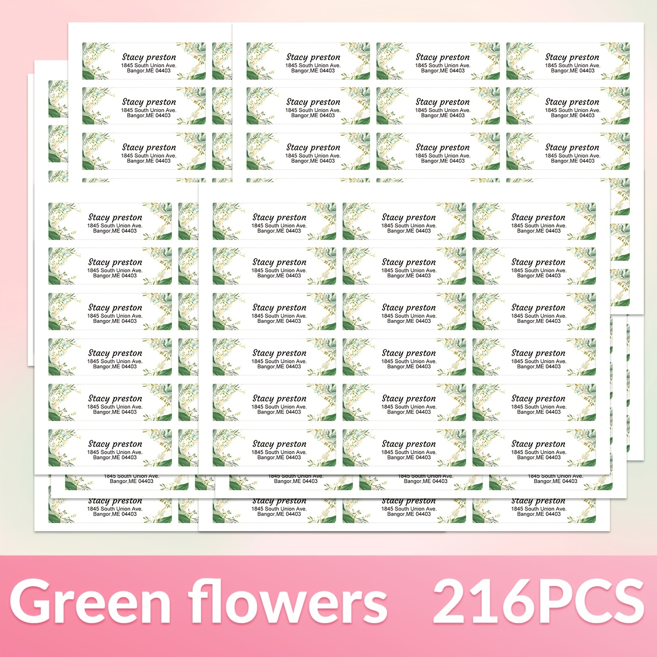 TEMU Personalized Return Address Labels - Customized Mailing Labels/ Envelope Stickers, Easy To Tear And Stick, Flat Rectangular Labels, Size 2.5