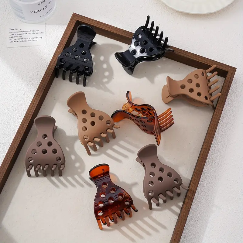 8pcs set retro hollow hair clips with minimalist     womens curly   and daily use Product details 2