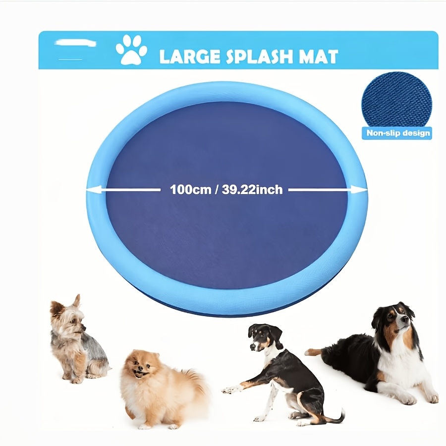 Image of [thickened Dog ] 0.5mm Non-slip And Wear-resistant Large Dog , Durable Summer Outdoor Water Spray Cooling Pad, Suitable For Small And Medium-sized Dogs And Pets To And The Water