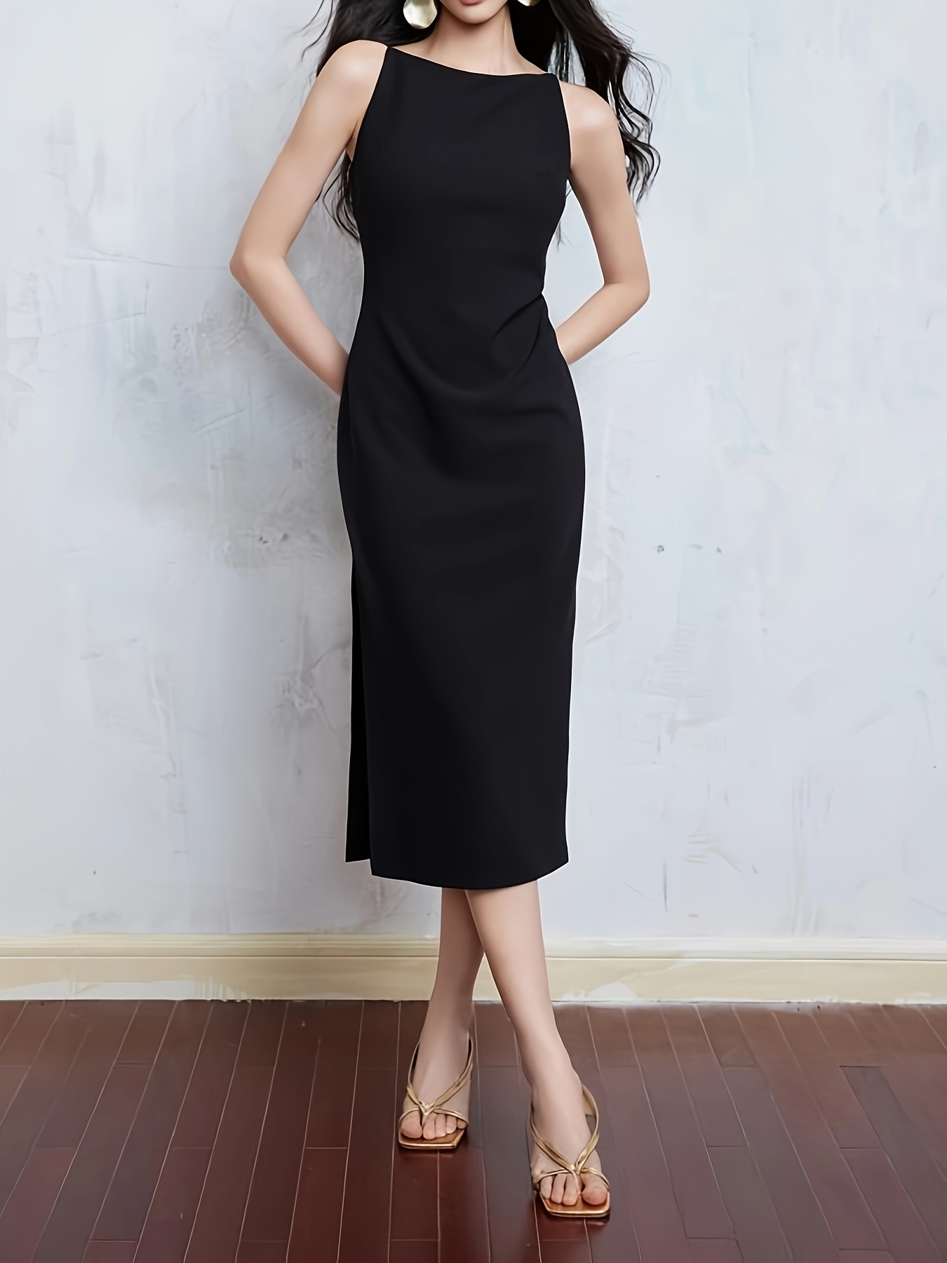women's elegant a-line summer dress with thick spaghetti straps - fit  bodycon silhouette, lace detailing & zipper back, machine washable solid  color for casual to formal occasions, summer fashion dress | aline