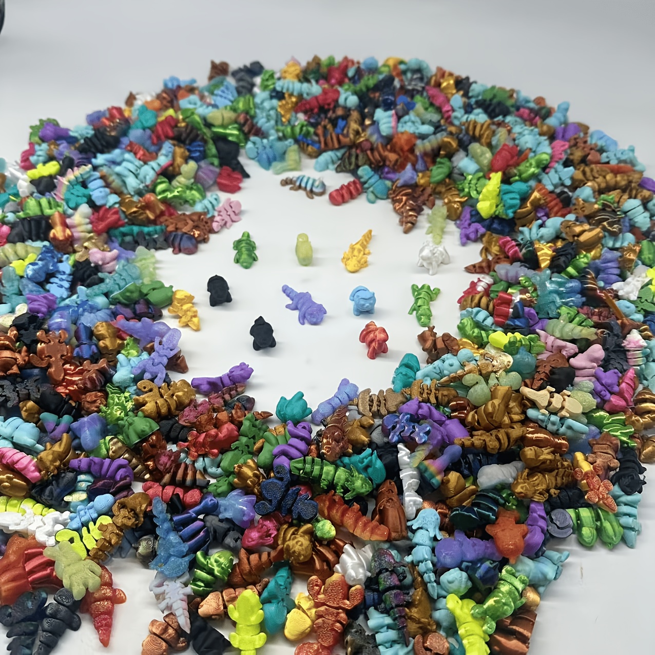 77pcs 3D Printed Movable Animal World Toy Set
