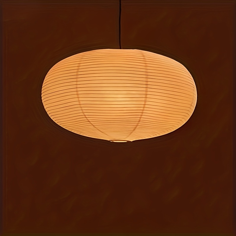 TEMU 1pc - White Paper Pendant Lampshade - Chinese Lantern Style Ceiling Lampshade, Folded Xuan Paper Hanging Lantern, Suitable For Home Decor,
