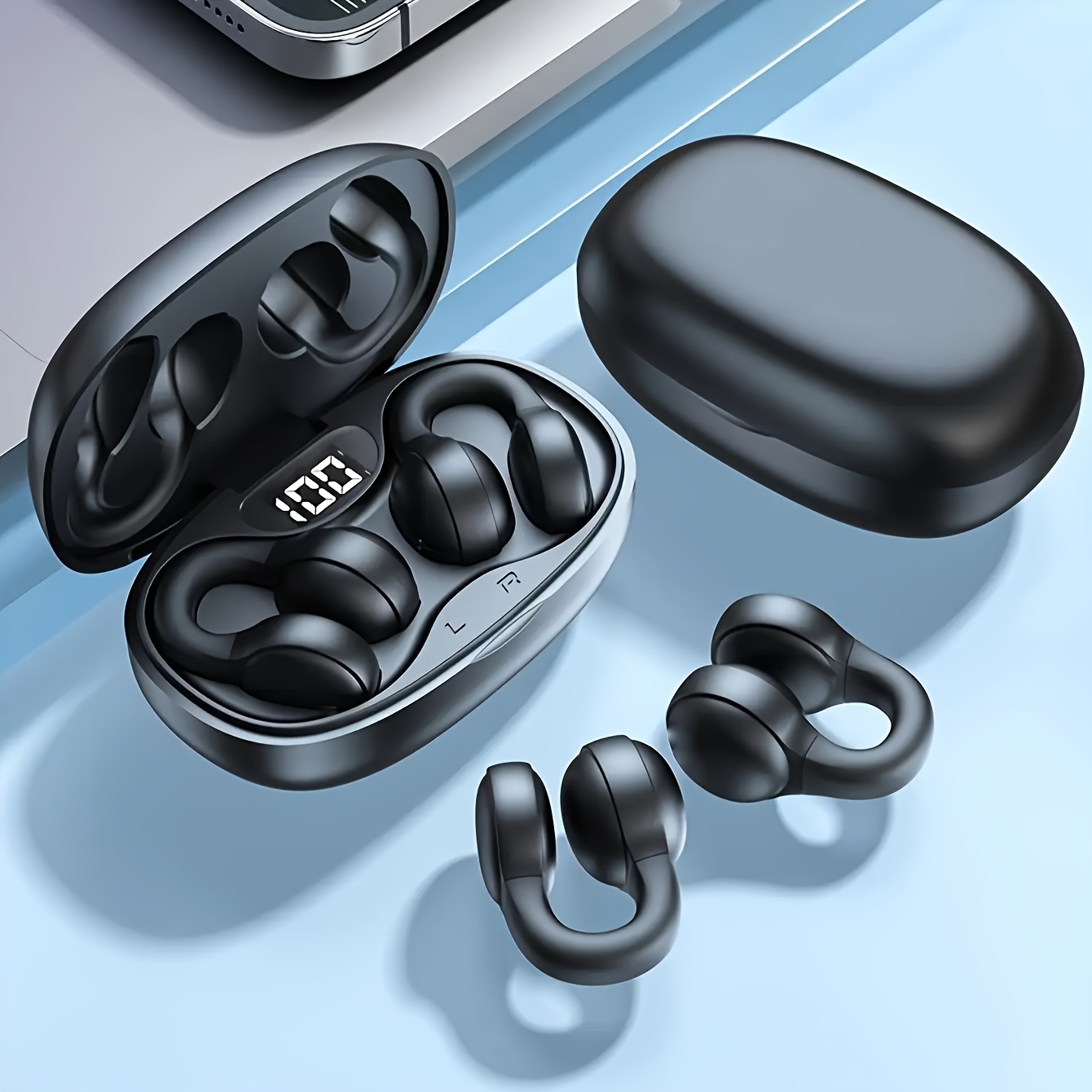 item picture new wireless music headset touch earphone clip on headset sports headset for xiaomi headset for iphone smart earbuds