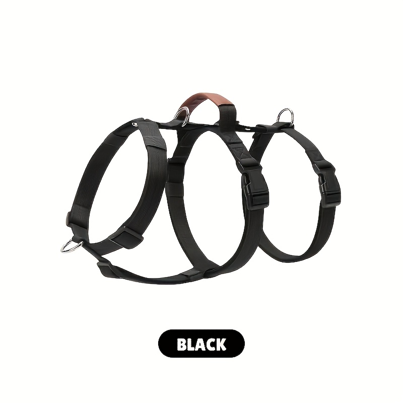 TEMU Anti-escape Dog Harness For Medium To Large Dogs, Adjustable Anti-pull Pet Harness With 3 D-rings, Multiple Leash Attachment Options, Control