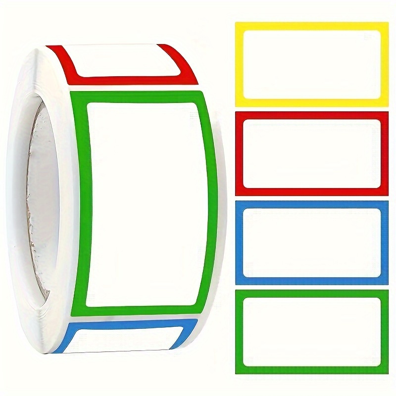 

All-purpose Color-coded Labels, 260 Count Per Roll - Self-adhesive Name Tag Stickers, Paper Material, English Text - For Organizing And Labeling