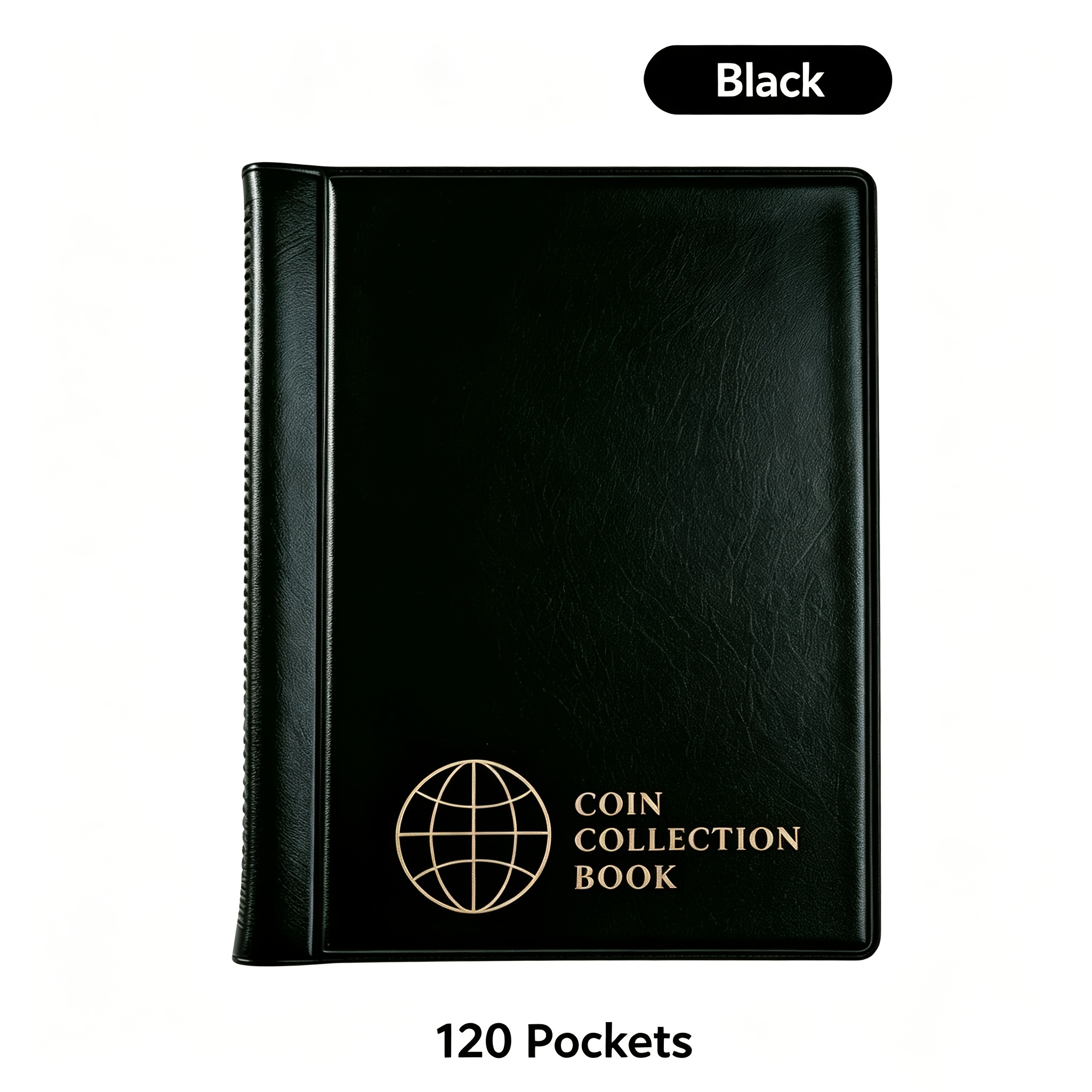 TEMU Pvc Coin Collection Album Book With Pages & Coin Holders Suitable For Commemorative , Coin Storage Organizer For Collectors, Options, Binder For