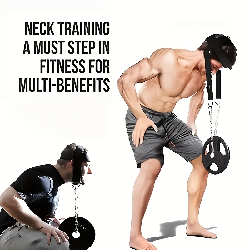 heavy duty adjustable neck trainer adults black Temu Italy