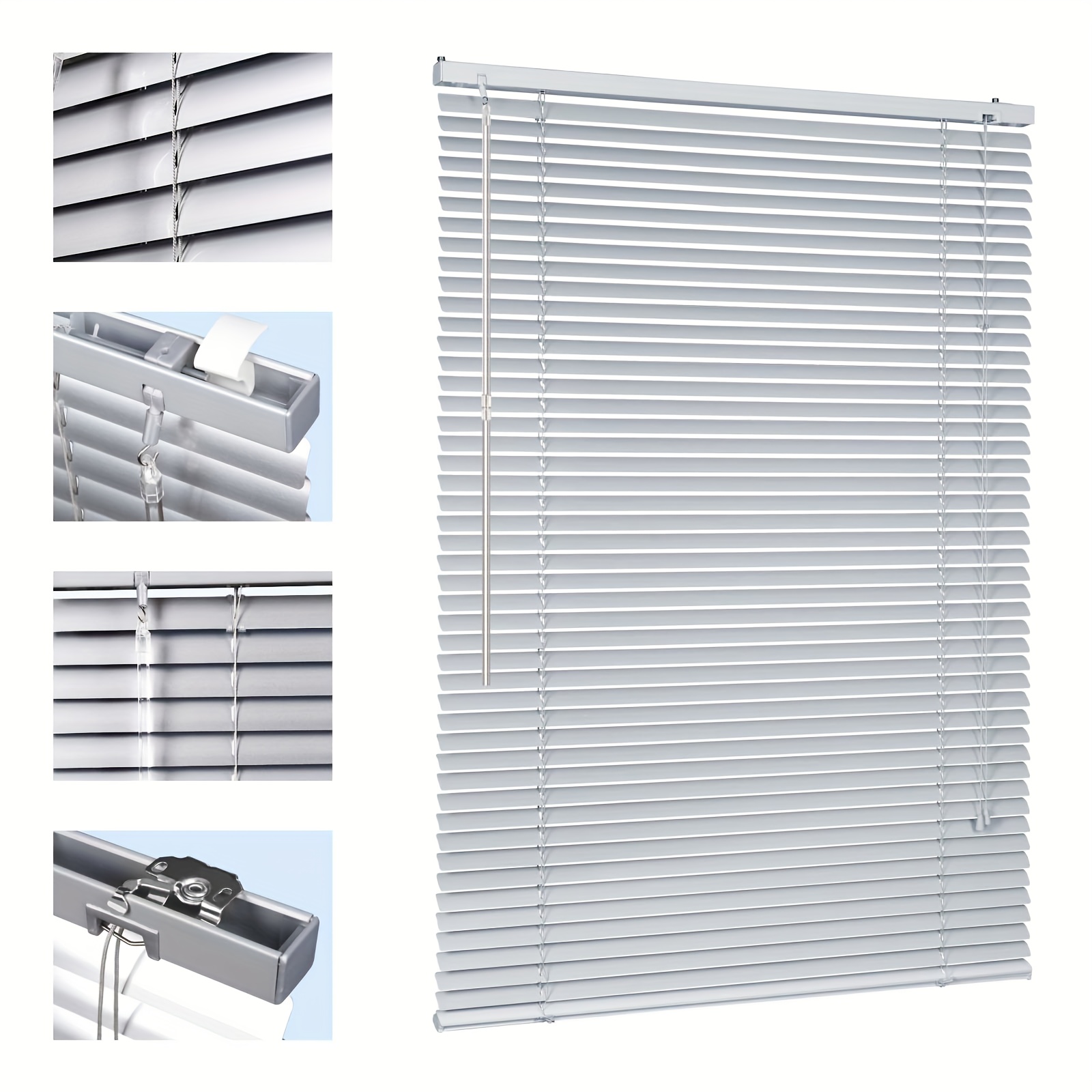 TEMU Sekey Clamp-mounted Blinds, No-drill Blinds, Aluminum Blinds, Window Shades, Installation Kit, Hanging, Light Control, Room Darkening Shades,