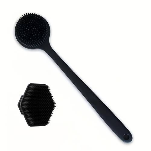 bath brush with long handle soft bristles body scrubber for back shower exfoliating too
