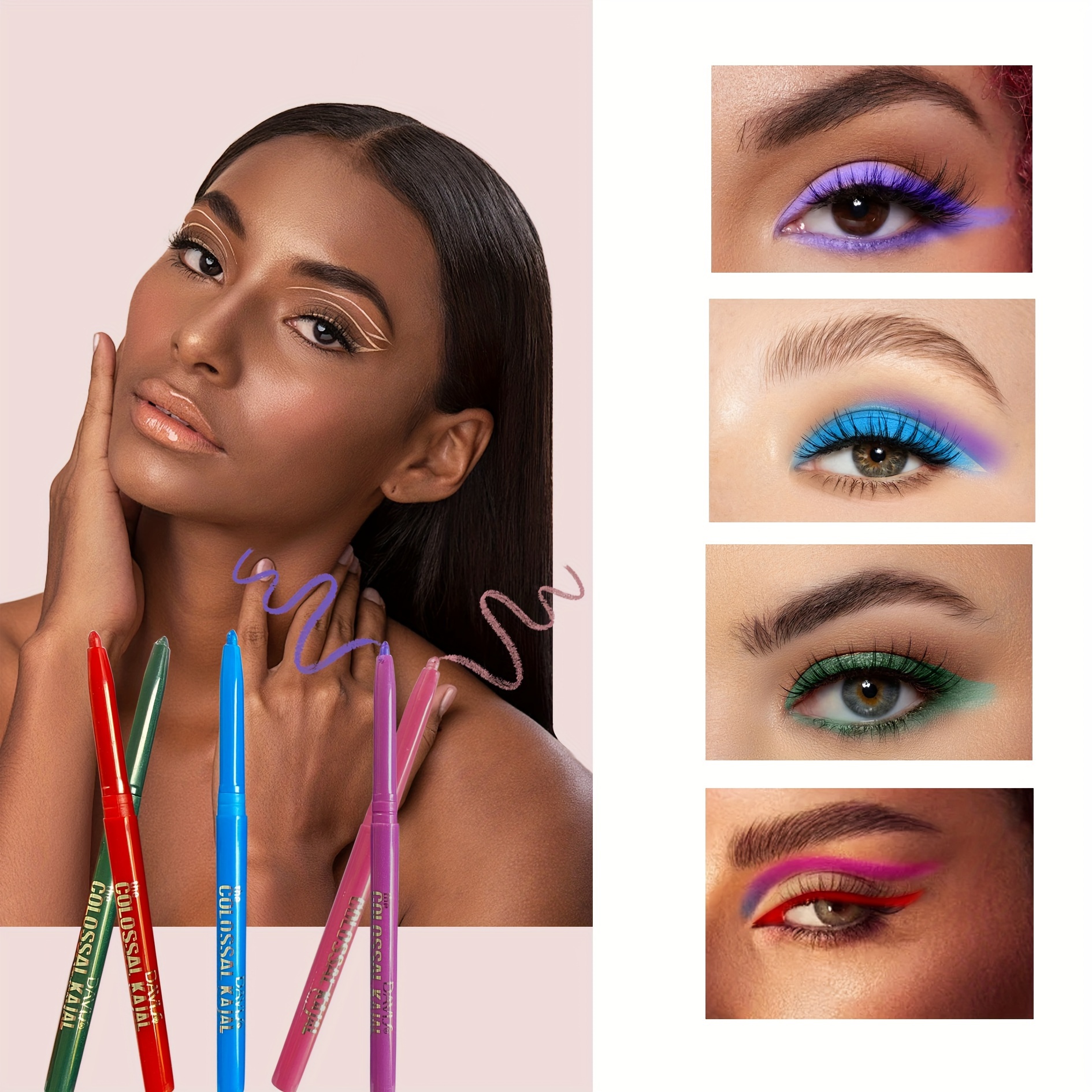 

Eyeliner Eyeshadow Pencil, Smooth Waterproof Crayons, Long-lasting Multi-colored Eye Makeup Sticks, Vivid Pigmented Cosmetic Liners For Artistic Eye Definition